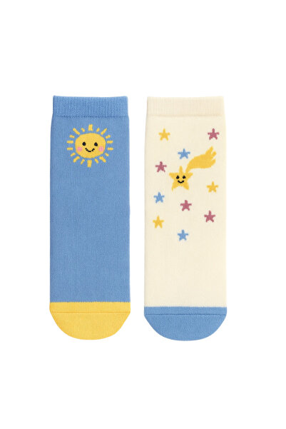SOLDE SOCKS 2 Çift Pamuklu Kaymaz Taban Bebek Çorabı – Yıkamada Bozulmayan Gü...