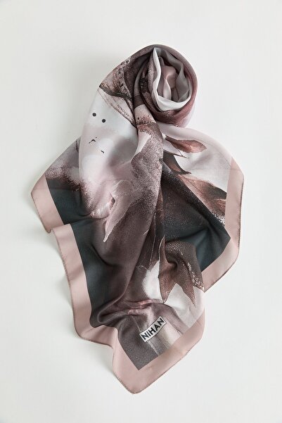 Nihan Floş Natural Fly Eşarp Açık Kahve