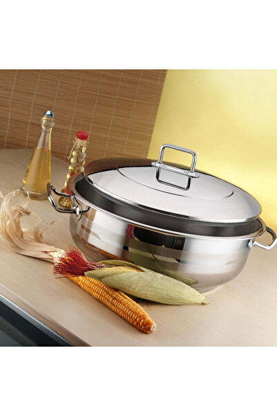 dealshopromania Професионална тенджера от неръждаема стомана с капак Gastro, ...