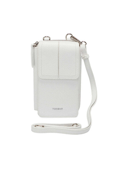Tergan Beyaz Hakiki Deri Kadın Omuz Çantası - S25Y1BC80438-B69
