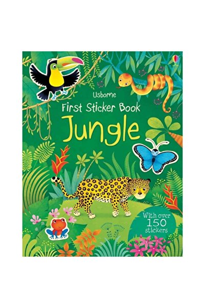 Usborne Carte cu stickere, PRIMA CARTE CU stickere JUNGLA, Usborne, + 3 ani