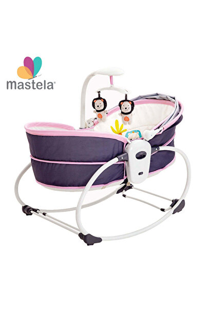 Deliny Balansoar electric roz 5 în 1 — Leagăn, scaun și leagăn cu muzică pentru bebeluși 0–3 ani