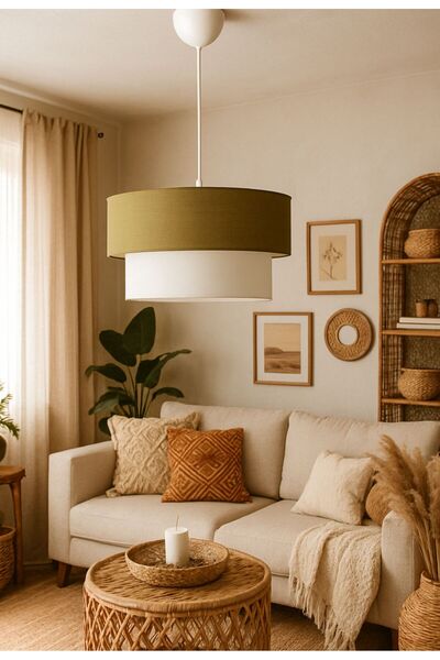 Emg DesiGn Kumaş Başlık 2 Katlı Pasta Avize Yatak Odası Çocuk Odası