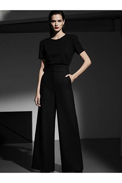 RİVUS Ultra High Waist Culotte Pants - Black