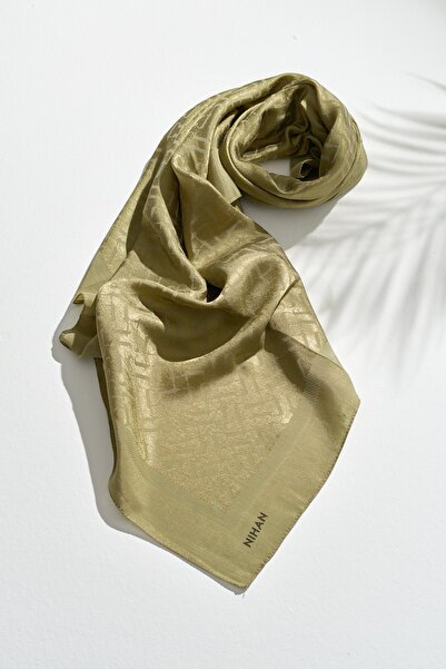 Nihan Jakarlı Pamuk Lyocell Eşarp Haki