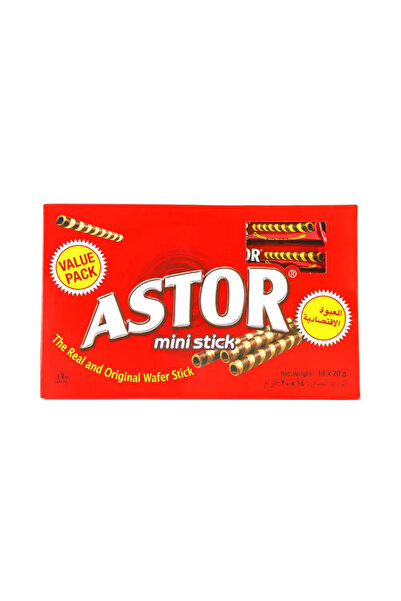 Astor Mini Wafer Chocolate sticks- 14X20gms Pack of 2
