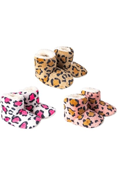 Veraye socks 3 LÜ LEOPAR DESENLİ PANDUF 12 Ay Erkek