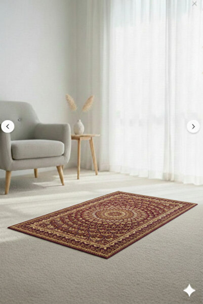 Harikabirev Seccade Soft Surface Anti-Slip Base Modern Stylish Iranian Design Burgundy | Scd