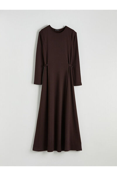 LC Waikiki Bisiklet Yaka Beli Kemerli Elbise