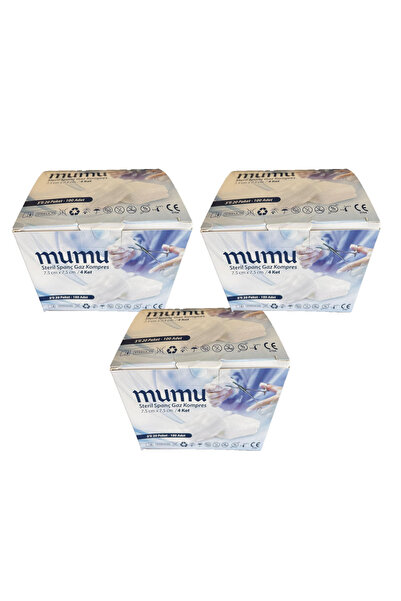 Mumu Steril Spanç 7.5 x 7.5 CM 100 Adet (3 kutu)