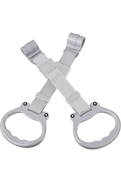 Tazweeq حلقات سحب حظيرة لعب الأطفال - مقابض مساعدة للمشي قابلة للتعديل، رمادي