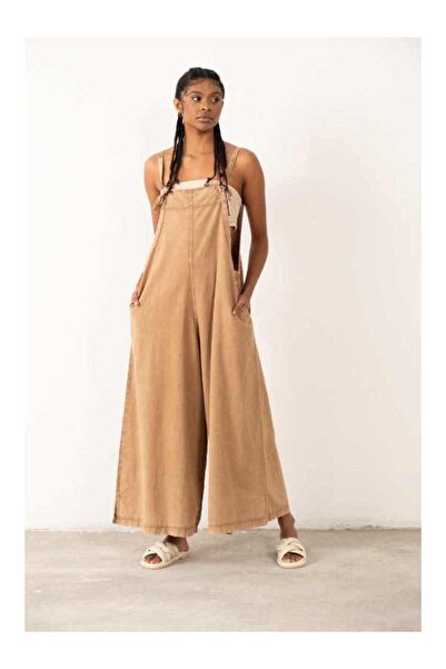 İpekçi Otantik Dokuma Bol Paça Salopet Tulum