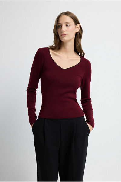 adL Biye Detaylı Triko Kazak