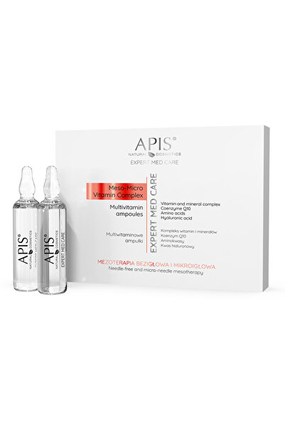 Apis Natural Cosmetics Fiole Meso-Micro Vitamin Complex EXPERT MED CARE pentru nutritie si stralucire, 5 x 10 ml