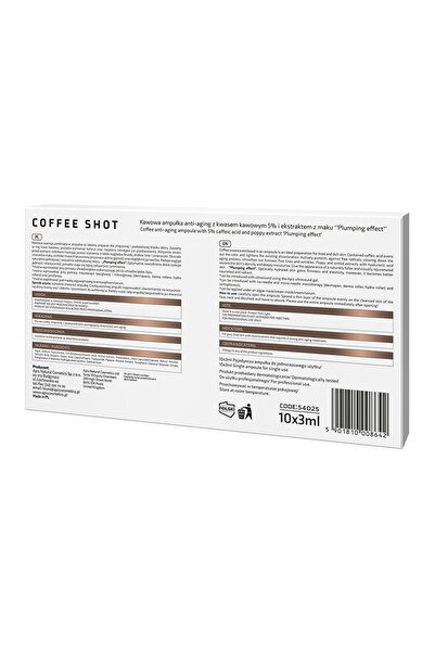Apis Natural Cosmetics Coffee Shot anti-aging ampoules with caffeic acid and poppy seed extract, 10 x 3 ml