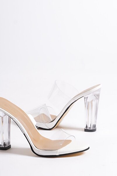 Redoxy Women's Transparent Banded High Heel Shoes