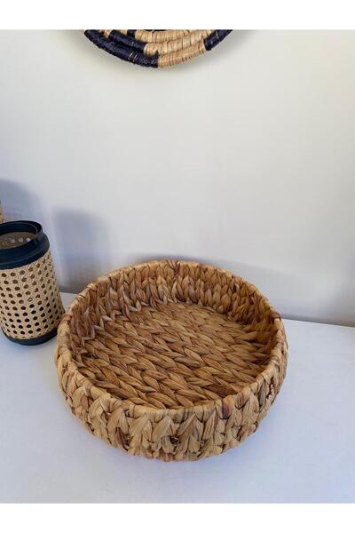 LEONEV Round Wicker Organizer Basket