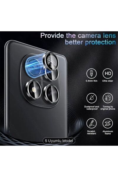 Noppax Xiaomi Redmi Note 14 Pro 4g Sapphire Premium Quality Camera Protector Lens