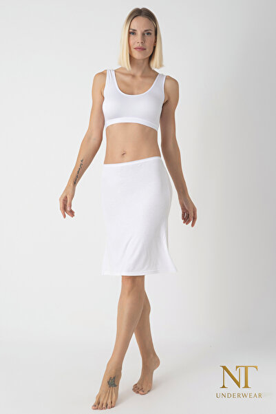 NT Underwear Bamboo Over-The-Knee Skirt Lining, Midi Jupon - Natural Fabric, Modern Fit.
