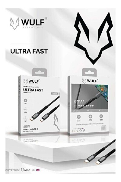 WULF W108 Type-C to Type-C 60W Fast Charging Cable