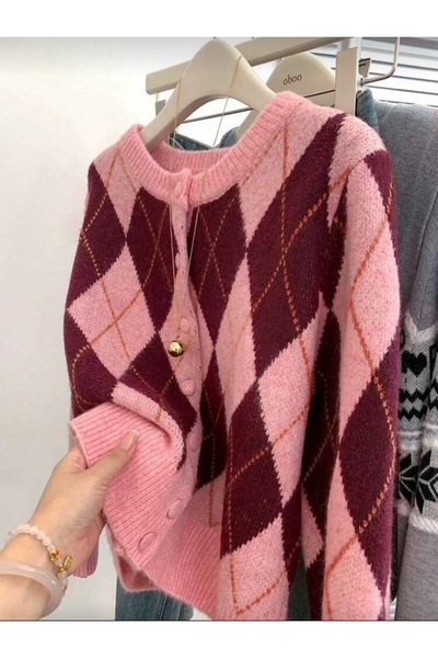 miyoshi Baklava Desenli Triko Hırka