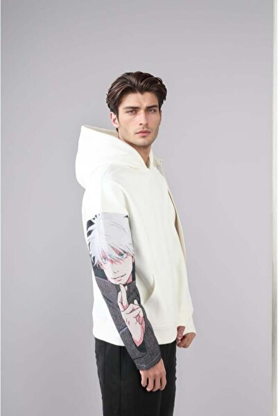 hoodie بلوفر بتصميم مرسوم يدويًا