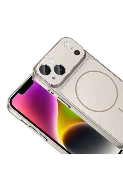 Paladyum Case iPhone 15 Compatible 17-Look Premium Ag Glass Gray Cover