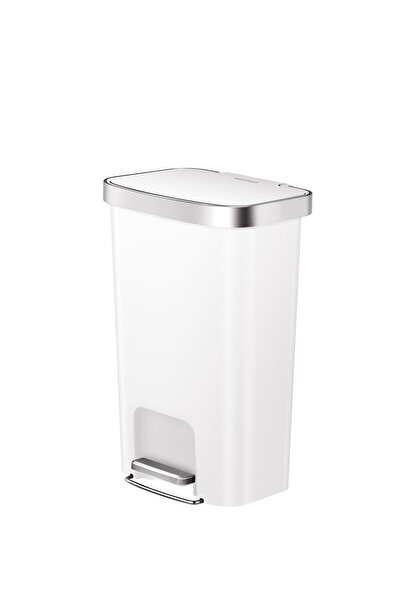 FACKELMANN Trash can, SEATTLE, 45L, with pedal, for kitchen or commercial spaces