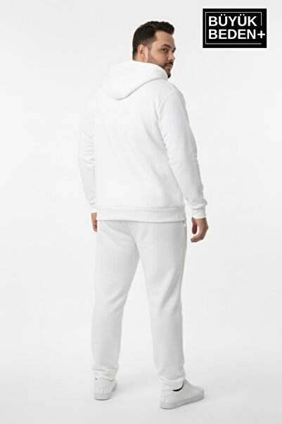 Superlife Men's Plus Size Zippered Hooded Chef Printed Sweatshirt Cardigan - Comfortable Fit Spr26Bhr921