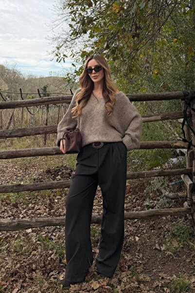 Laluvia Mink Boat Neck Sweater - 4338