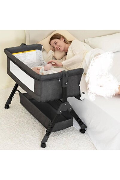 Generic Next To Me Rocking Crib | Black - Gray