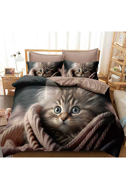 Patul Fine Cotton Linen, Sulphur, Double Bed, 2 Persons, 6 Pieces