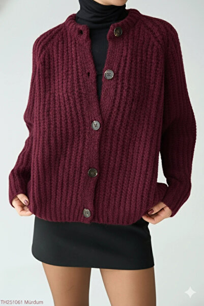 cemo Kalın Örgü Oversize Triko Kazak