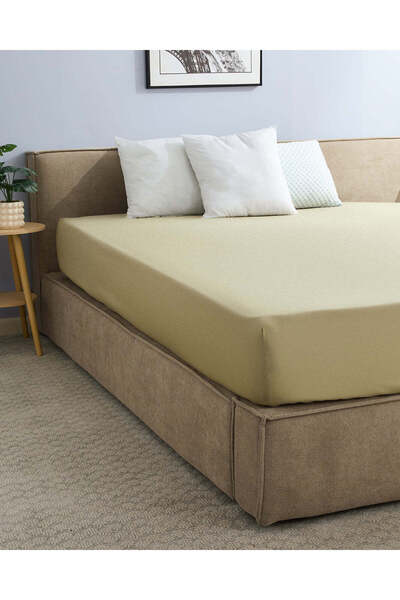 REDTAG Green Cotton Fitted Sheet (Twin Size)