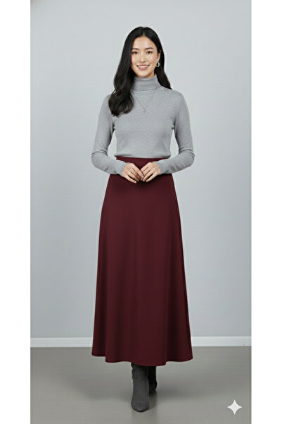 Blue Morpho Fusta Hijab din țesătură Scuba cu fermoar