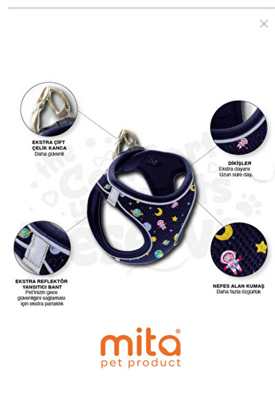 Mita Set of 12 Air Mesh 2XS Chest Straps Space