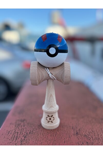 Kendama USA POKEMON KENDAMA JUCĂRIE PROFESIONALĂ DIN LEMN MODEL ALBASTRU SUA
