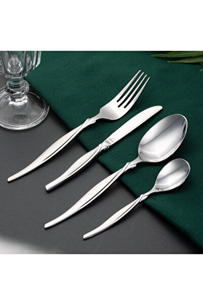 Arshia Arshia Silver Cutlery Set, 26 Pieces with Stand