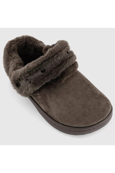 Crocs Κλασικές αξέχαστες γυναικείες παντόφλες από σουέντ Espresso