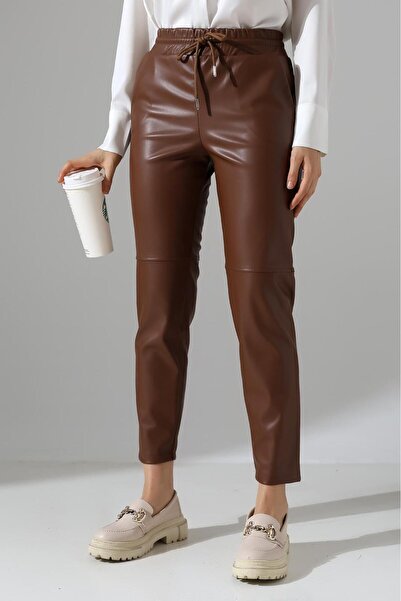 Butik Leather Pants Tan
