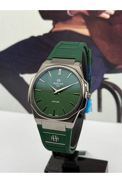 Hislon Ultra Slim Green Watch 3 Atm Waterproof with 3 Years Warranty
