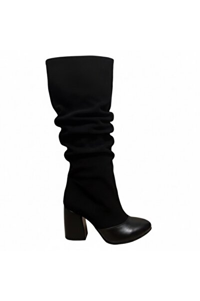 LUISA FIORE ANY cizme piele naturala, negre