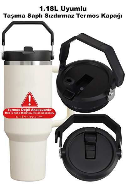 Genel Markalar Quencher 1.18 uyumlu 40 oz Saplı Termos Kapağı Sızdırmaz Termo...