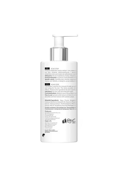 Apis Natural Cosmetics Acne Stop Cleansing Milk with Green Tea for acne-prone, oily or combination skin, 300 ml