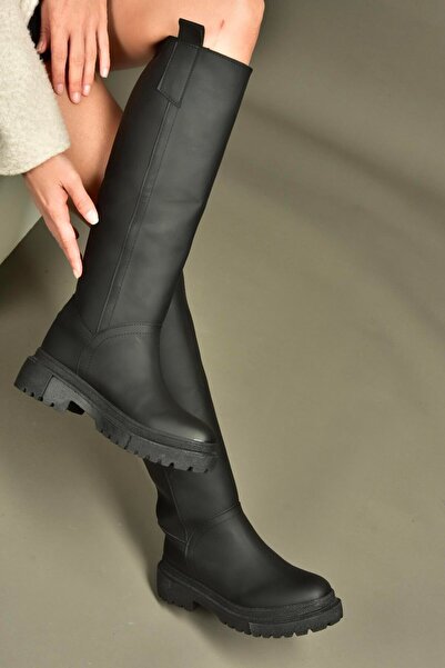 Fox Shoes V973555509 Black Flat Sole Women's Riding Boots