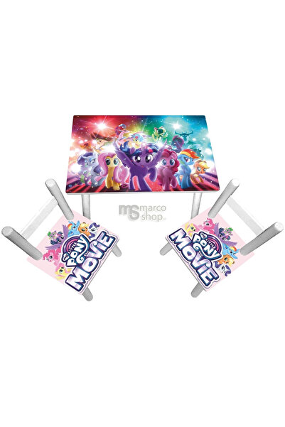 Marcoshop Masă pentru copii cu 2 scaune My Little Pony