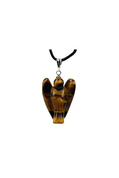 Mood Necklaces Tiger eye angel pendant -- 3 cm