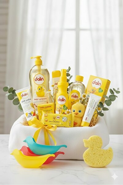 Dalin Yenidoğan Bebek Bakım Seti 11 Parça ( Yüzen Ördek ve Bebek Banyo süngeri hediyedir.)