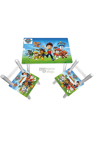 Marcoshop Masă pentru copii cu 2 scaune - Patrula Cățelușilor