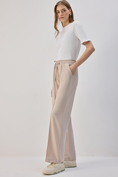 Touché Privé Ribbed Pants with Elastic Waist